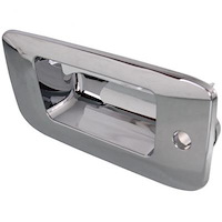 T76060C 2007-13 Chevrolet, GMC Truck; Tail Gate Handle Bezel; With Key Hole; Without Camera Hole; Chrome