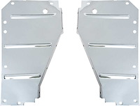 TF401188 Radiator Side Filler Panels-1955 Chevy Bel Air. 150, 210, Nomad; Chrome; Pair