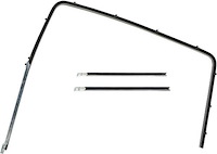 TF401208 1955-57 Chevy Bel Air, 150, 210; Rear Door Glass Channels; 4 Door; Sedan