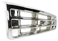 TR8200Z 1992-96 Ford F150, F250, F350, Bronco, Front Grill, Chrome