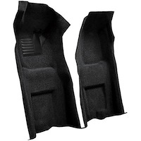 VT1116401 1968 Chevrolet Corvette; Automatic; Front Molded Carpet Set; w/ Heel Pad; Loop; Black