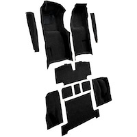 VT1702101 1969 Chevrolet Corvette; Automatic; Complete Molded Carpet Set; w/ Heel Pad; Cutpile; Black