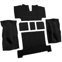 VT1733901 1969-70 Chevrolet Corvette; Rear Molded Carpet; w/ Heel Pad; Cutpile; Black