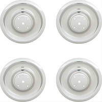 WC5 Rally Wheel Hub Cap Dish 1967 Chevrolet; Stainless Steel; Without Ornament; Set Of 4