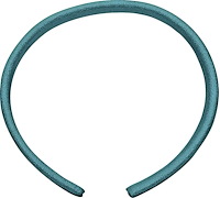 WL205 Snap-On Windlace Universal Aqua/Turquoise Snap On Double Lip Style Windlace; Sold By The Foot