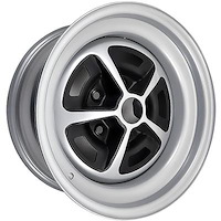 WV419A 1969-70 Chevrolet; Steel Wheel; 5 Spoke SS Style; 15 x 7 in.; 5 x 4-3/4 in. Bolt Pattern; Silver w/Black Matte