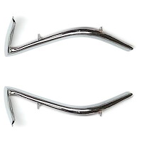 XP4761V 1970-72 Chevrolet Chevelle; Rear Vinyl Top Molding End Caps; Pair