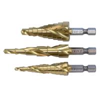 3 PCSTEP DRILL SET SPIRAL