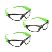 3 PACK OF GRN/BLK LED GLA