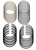 41616CP Plasma-Moly Piston Ring Set for 1989-2002 Small Block Chevy 350 (5.7L) with 4.000 in. Bore (Standard)