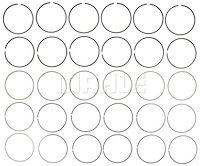 Plasma-Moly Piston Ring Set 1990-2013 Chrysler 3.3/3.7L V6 with 3.661" Bore (Standard)