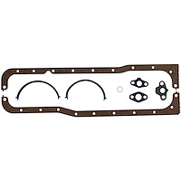 Oil Pan Gasket Set 1962-1995 Small Block Ford 221/255/260/289/302 in Cork with Metal Carrier