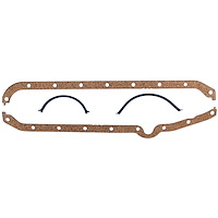 Oil Pan Gasket Set 1957-1974 Small Block Chevy 265/283/307/327/350/400 in Cork with Metal Carrier