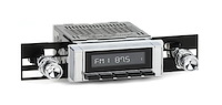 HCB-M2-111-04-74 Motor 2B Radio w/Chrome Face, Black Pushbuttons & Installation Bezel & Knobs Kit, 1964 Chevy C10 Pickup