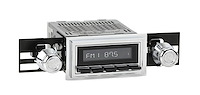 HCB-M2-126-05-75 Motor 2B Radio w/Chrome Face, Black Pushbuttons & Installation Bezel & Knobs Kit, 1968 Ford F-100