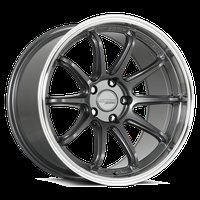 HR06 Wheel [Size: 18"x10.5"] Gloss Gun Metal Machine Lip Finish HR06-1810550GMML22