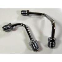 Left Mount Brake Line Set 1/2" to 1/2" & 7/16" to 9/16" Chrome