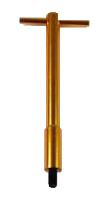 Gold Aluminum T-Bar Wing Nut - 4 5/8 Tall with 1/4-20 x 1 1/4 Stud (Package of 4)