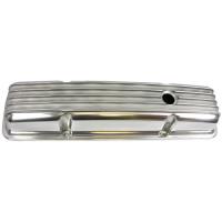 Nostalgic Baffled Aluminum Finned Valve Covers 1958-86 Small Block Chevy 283-350