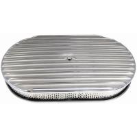 Nostalgic Polished Aluminum Oval Air Cleaner Kit 15" x 2"