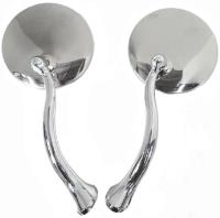 Stainless Steel Retro Street Rod Mirrors Universal