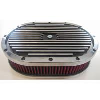 Oval Aluminum Air Cleaner Set 12" x 2"