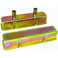 Steel Circle Track Baffled Valve Covers 1958-86 Small Block Chevy 283-350