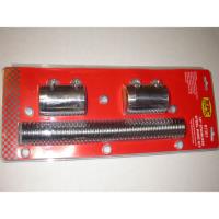 Chrome 12 Stainless Steel Radiator Hose Kit with Polished Aluminum Caps