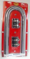 Chrome 36 Stainless Steel Radiator Hose Kit without Caps