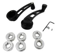 BLACK ALUMINUM WINDOW HANDLE - 4 1/4 LONG