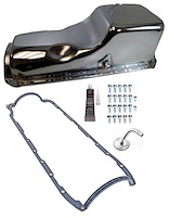 Chrome Plated Steel Stock Oil Pan Kit for 1965-1990 Big Block Chevy 396-454 V8