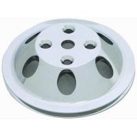 Polished Aluminum SB Chevy V8 Single Groove Water Pump Pulley - LWP Upper