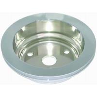 Polished Aluminum SB Chevy V8 Single Groove Crankshaft Pulley - LWP Lower