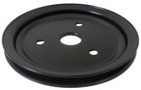 BLACK SB CHEVY 283-350 V8 SINGLE GROOVE CRANKSHAFT PULLEY - SWP LOWER