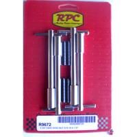 Chrome Valve Cover Bolt Kit 5-3/8" T-Bar Wing Nut w/ 5/16"-18 x 1-1/2" Studs