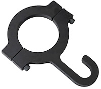61780 Helmet Hook, 1.500 in. Bar Diameter, Billet Aluminum, Black Anodized