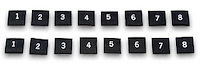 Numbered Shrink Sleeves, 2 Each of 1 thru 8