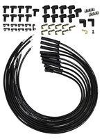 Ultra 40 8mm Spark Plug Wire Set with Multi-Angle Boots for Universal V8, HEI and Non-HEI Caps [Black]