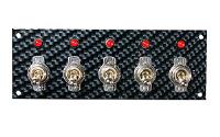 2" x 5-1/2" Fiber Design Switch Panel Gray/Black