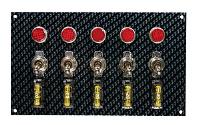 4" x 6-3/4" Fiber Design Switch Panel Gray/Black