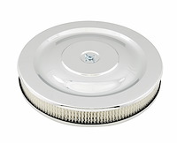 1480 Mr. Gasket Chrome Air Cleaner 14 in. x 2-1/4 in. [5-1/8 in. Neck]