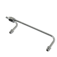 Chrome Fuel Line Kit Fits Holley carbs 3310, 4160, and square flange with primary metering block & secondary metering plate