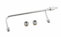 Chrome Fuel Line Kit Fits Holley carbs 4150, double pumpers, and square flange with primary & secondary metering blocks