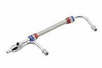 Chrome Adjustable Fuel Line Kit Fits Holley 4150/4160 Carbs