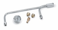 3/8" Chrome Fuel Line with Pressure Gauge for Demon Carburetors