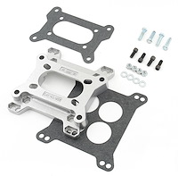 Carburetor Adapter for 4-Bolt 4-Barrel to 4-Bolt 2-Barrel Manifolds [1 in. Thick, Open Center]