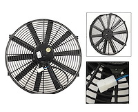 16" Electric Fan: Thickness 3.47" 2000 CFM 1900 RPM 11.4 amp draw