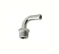 Chrome Barb to NPT Fitting 90° 3/8" NPT