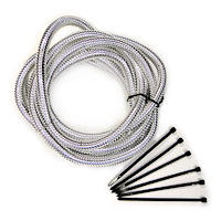 Convoluted Tubing with Tie Straps Chrome