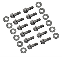 Super Flanged Head Intake Manifold Bolt Set for AMC, Chevy and Chrysler V8 [Black Oxide]
